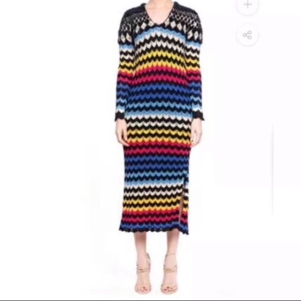 Anthropologie Farm Rio Sweater Dress Chevron L - Picture 1 of 5